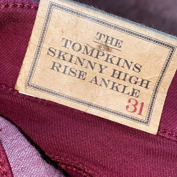 Polo Ralph Lauren jeans red plum color NEW high rise stretch Tompkins - Picture 8 of 13